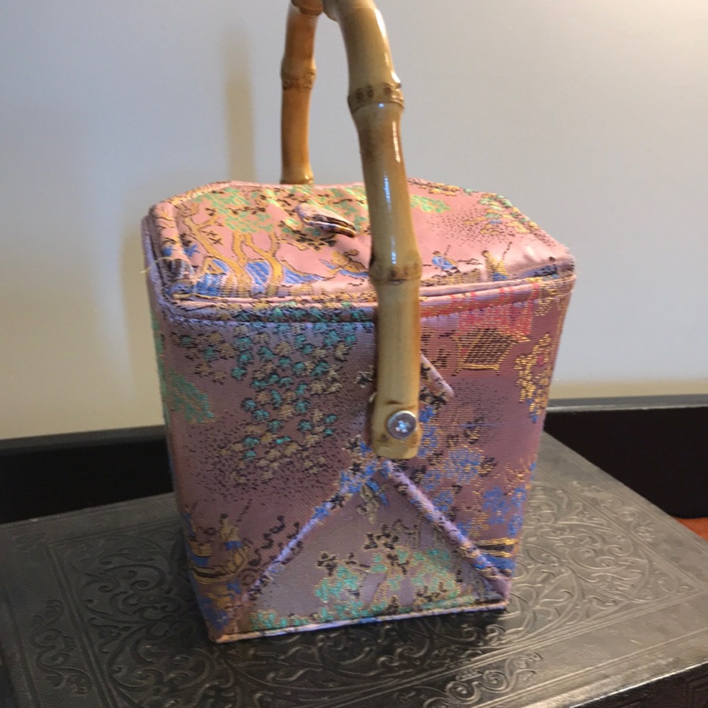 Pink Chinese Take out Fabric Bag